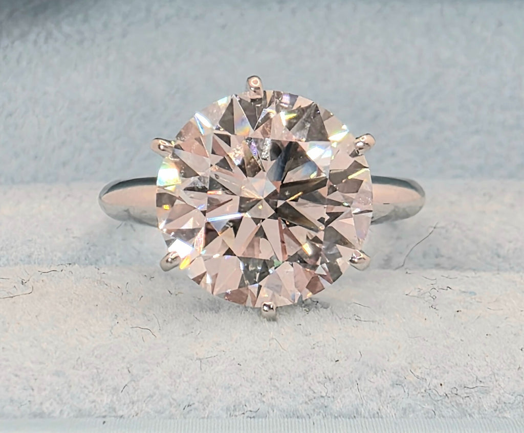 3.00 Carat D VS1 Round Solitaire Platinum Lab Grown Diamond Ring IGI Certified
