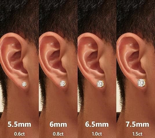 3.00 Ct 14k White Gold F VS Lab Grown Round Diamond Solitaire SINGLE Earring