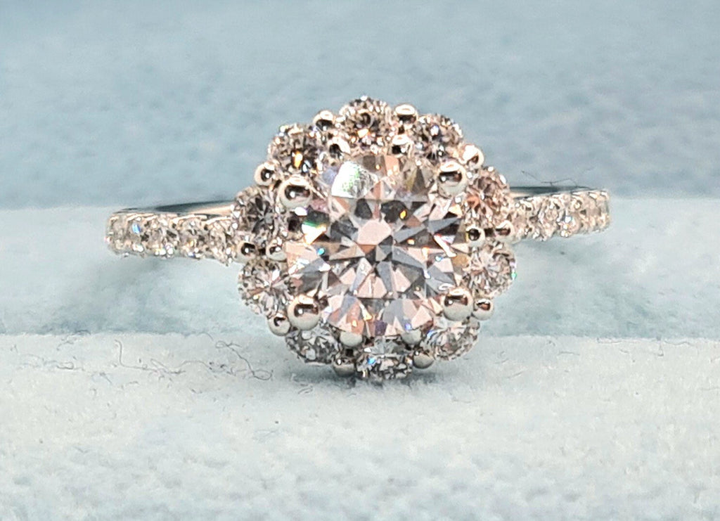 2.29 Ct D VS1 Lab Grown Round Cut Diamond Knot Engagement Ring 14k IGI Certified