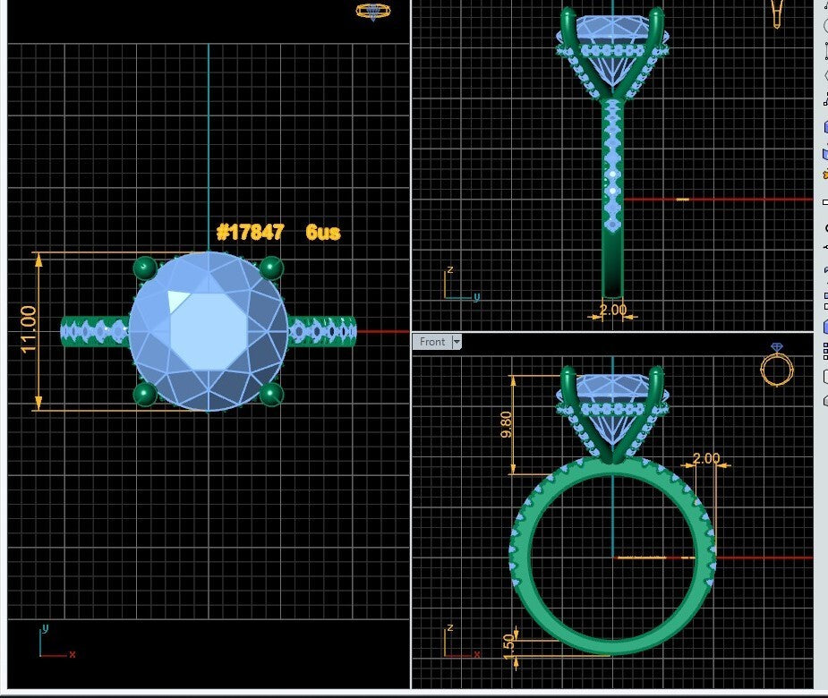 5.45 Ct F VS2 Round Diamond Engagement Ring IGI Certified Lab Grown 14k White