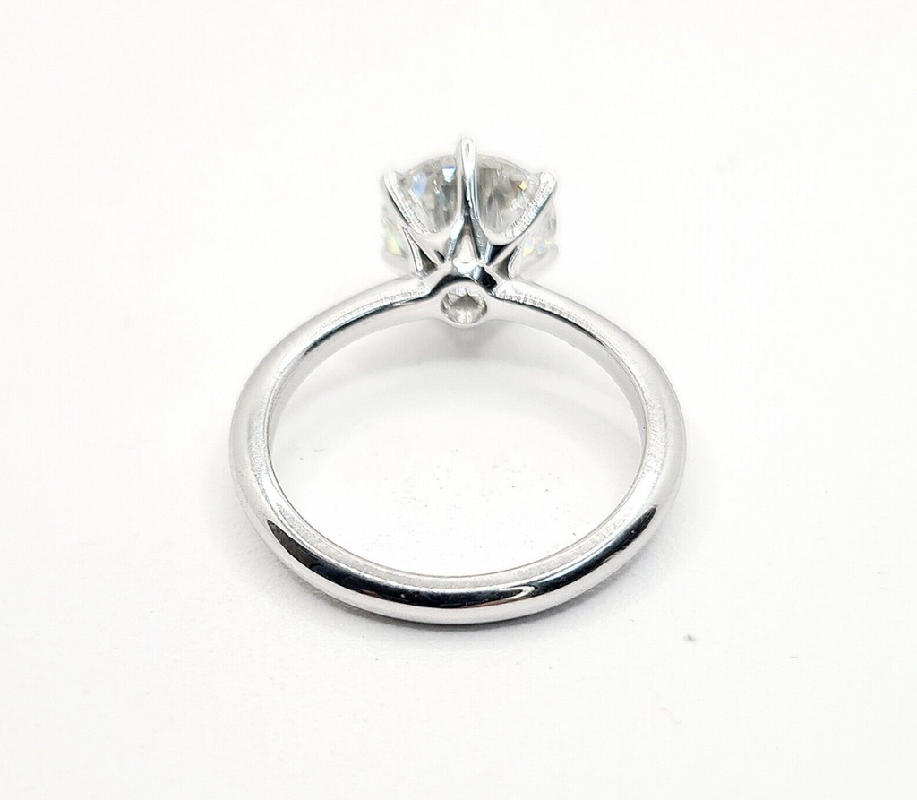 5.00 Ct F VVS2 Round Solitaire Platinum Lab Grown Diamond Ring IGI Certified