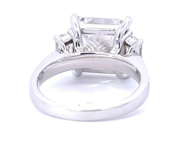 6.00 Carat Princess Diamond Three 3 Stone Ring IGI Certified Lab Grown Platinum