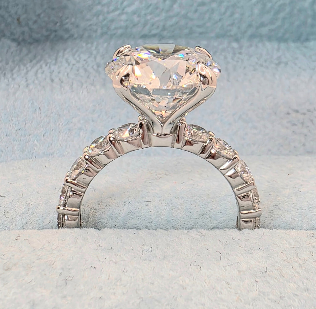 4.60 Ct D VS1 Round Diamond Engagement Ring IGI Certified Lab Grown 14k Sz 6.5