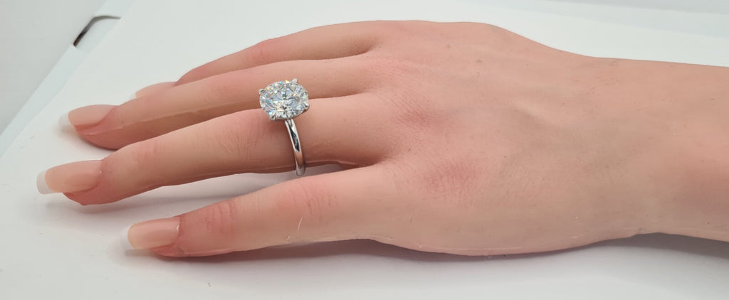 6.00 Carat Round Solitaire Platinum Lab Grown Diamond Ring IGI Certified G VS1