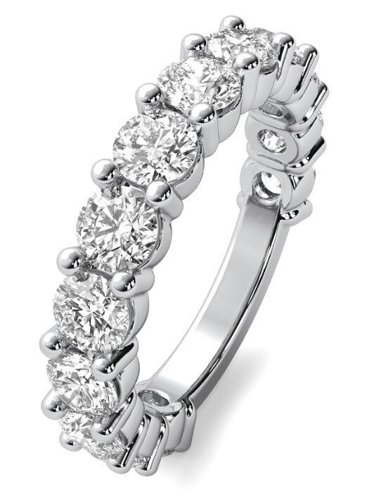 1.00 Ct EF VS Round Lab Grown Diamond Band Set in 14k Yellow Gold Free Shipping