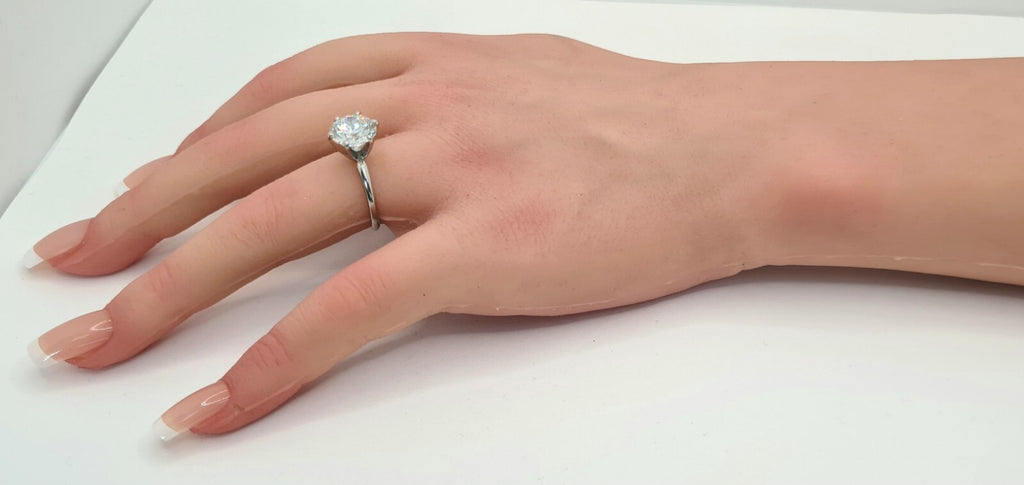 1.50 Ct D VS1 Round Solitaire Platinum Lab Grown Diamond Ring IGI Certified