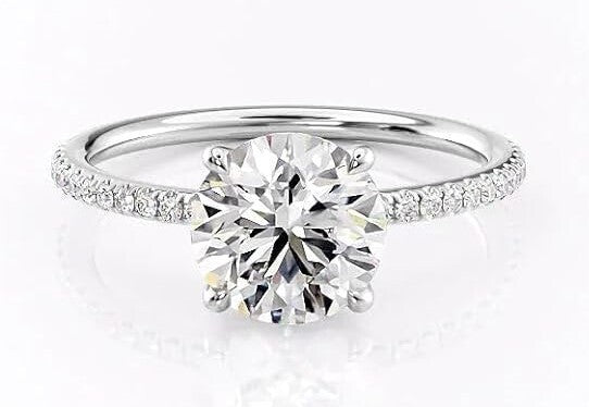 2.00 Ct E VVS2 Round Lab Grown Platinum Diamond Engagement Ring IGI Certified