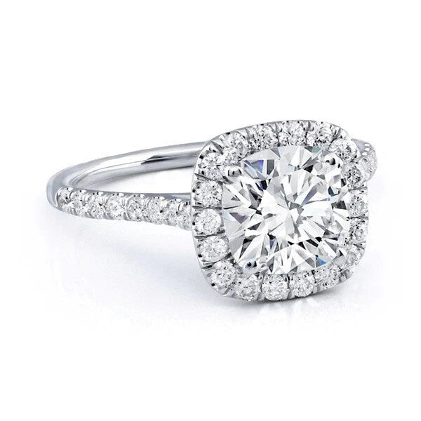 1.80 Ct D VS1 Round Diamond Engagement Ring IGI Certified Lab Grown 14k White