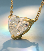 Load image into Gallery viewer, 3.00 Ct D VS1 Lab Grown Heart Shaped Diamond Pendant 14k Gold IGI Certified