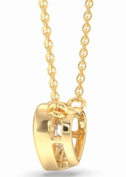 2.00 Ct Heart Shape D VS1 Lab Grown Diamond Bezel Pendant 14k White Gold IGI