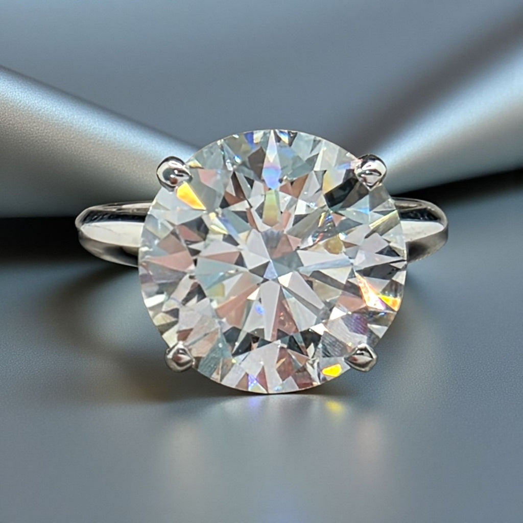 5.00 Ct E VS1 Round Solitaire Platinum Lab Grown Diamond Ring IGI Certified