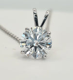 Load image into Gallery viewer, 4.00 Ct E VS2 Lab Grown Diamond Solitaire Pendant 14k with Chain IGI Certified