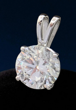 Load image into Gallery viewer, 1 Ct D VS1 Round Lab Grown Diamond Pendant 14k White Gold IGI Certified No Chain