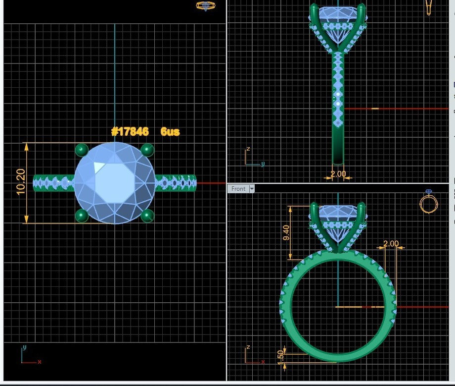 4.41 Carat Round Diamond Engagement Ring IGI Certified Lab Grown 14k White Gold