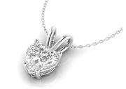 4.00 Ct F VS1 Lab Grown Heart Shaped Diamond Pendant 14k Gold IGI Certified