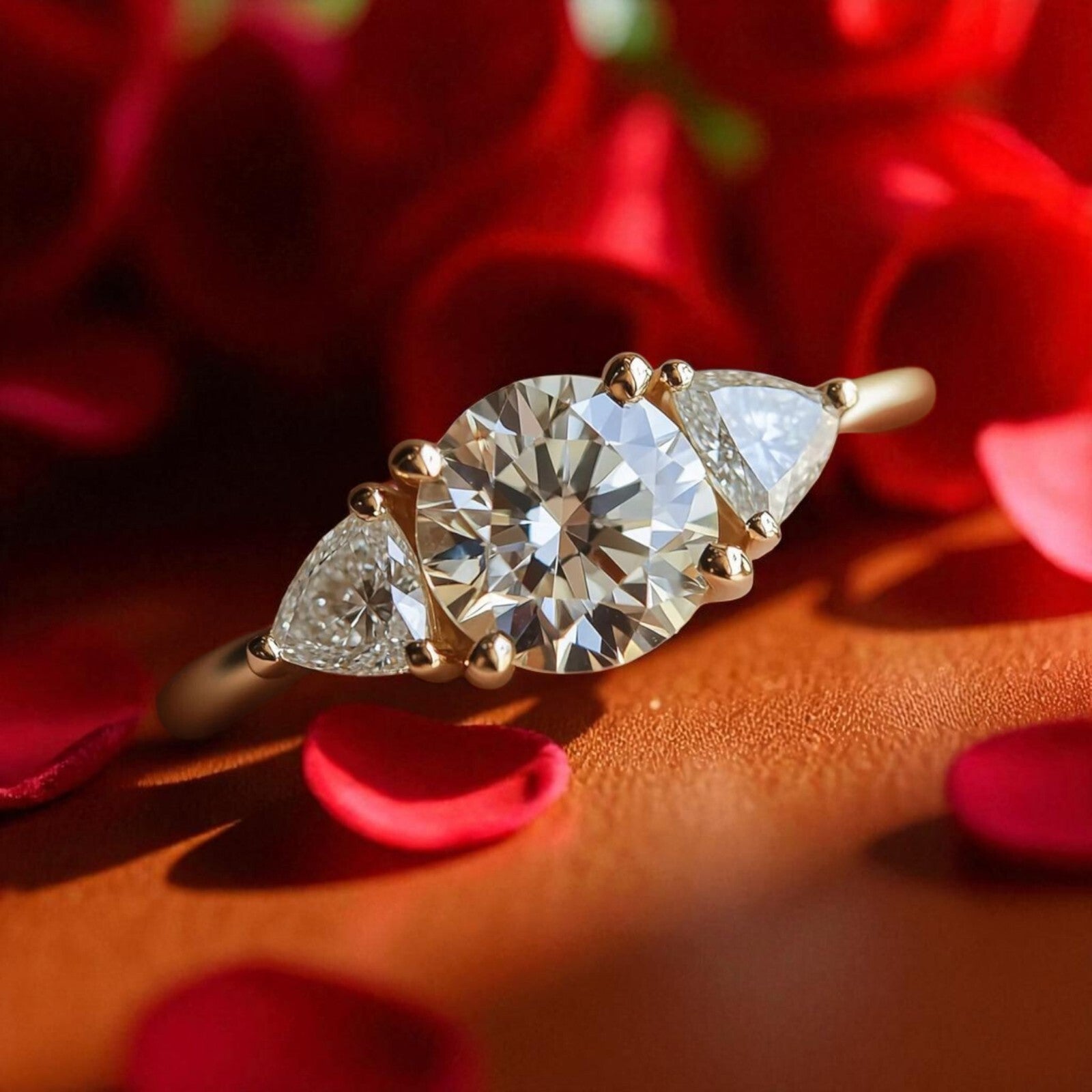 2.60 Ct D VS1 Round IGI Certified Lab Grown Diamond Ring 14k Yellow