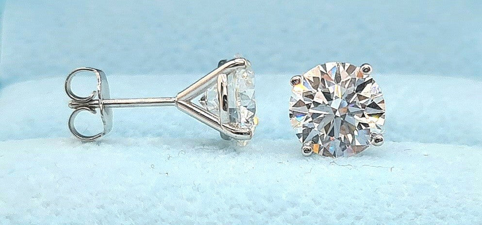 2.00 Ct D VVS2 Lab Grown Diamond 4 Prong Martini Platinum IGI Certified Pushback