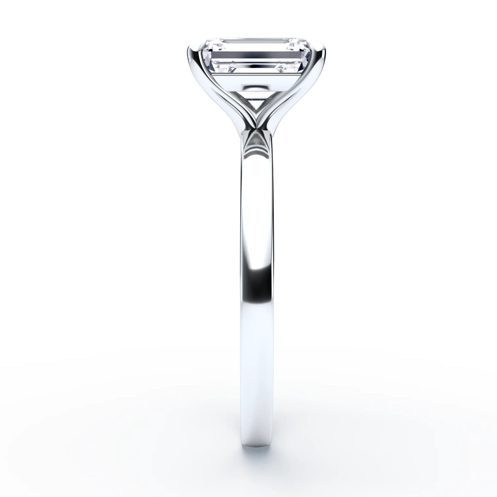 2.00 Carat Asscher Cut Diamond Ring Lab Grown Diamond IGI Certified 14k