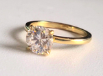 Load image into Gallery viewer, 1 Carat F VS2 14k Yellow Gold Round Lab Grown Diamond Ring IGI Certified