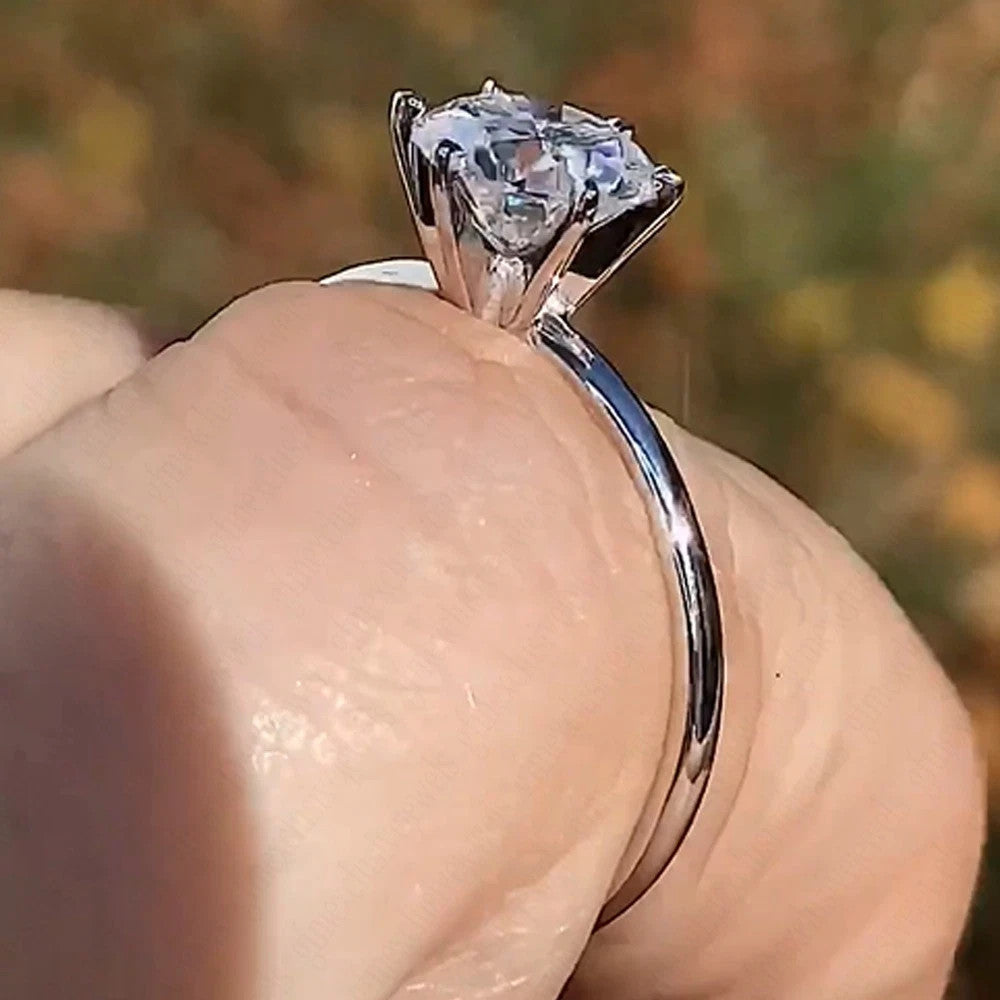 1.50 Ct D VS1 Round Solitaire Platinum Lab Grown Diamond Ring IGI Certified