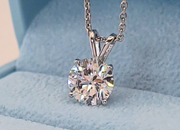 3.00 Ct E VVS2 Round Lab Grown Diamond Pendant 14k White Gold IGI Certified
