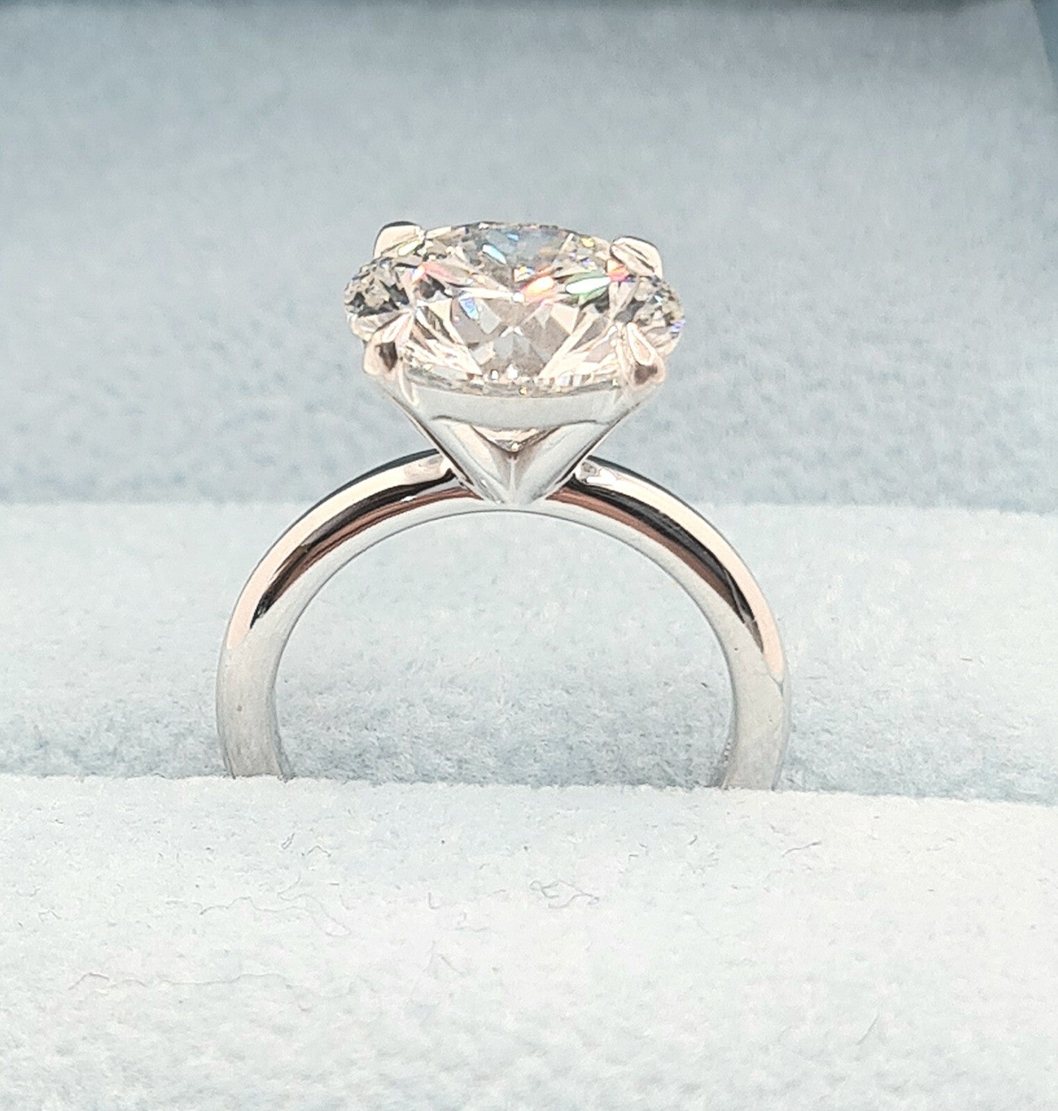 6.00 Carat Round Solitaire Platinum Lab Grown Diamond Ring IGI Certified G VS1