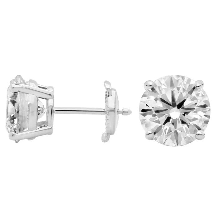 6.00 Ct IGI Certified G VS2 Lab Created Diamond Stud Earrings 14K Yellow Gold