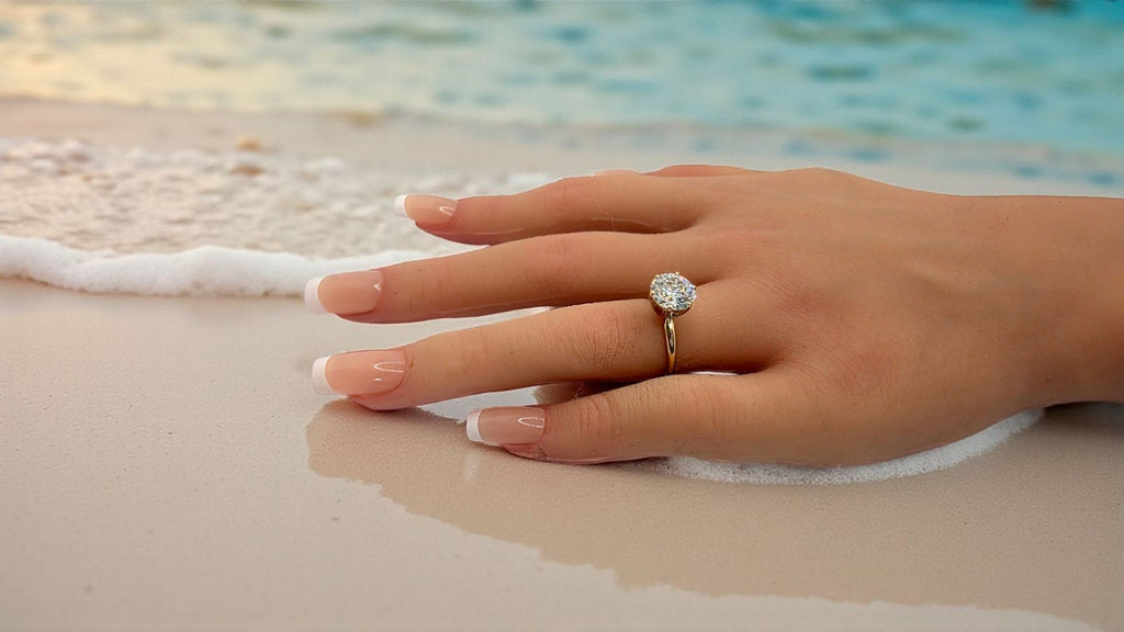 2.00 Ct D VS1 Round Solitaire 14k Yellow Lab Grown Diamond Ring IGI Certified