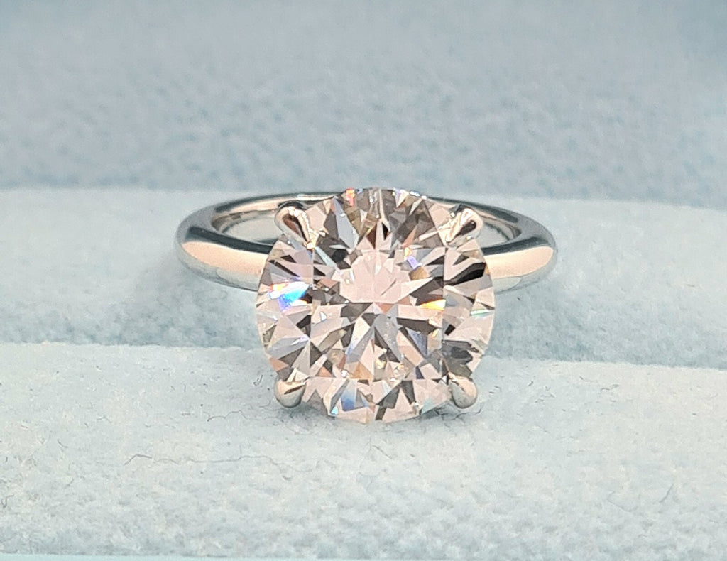 6.00 Carat Round Solitaire Platinum Lab Grown Diamond Ring IGI Certified G VS1