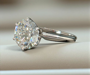 3.00 Ct D VS1 Round Solitaire Platinum Lab Grown Diamond Ring IGI Certified