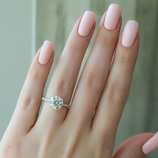 4.42 Ct E VS1 Lab Grown Platinum Diamond Engagement Ring IGI Certified