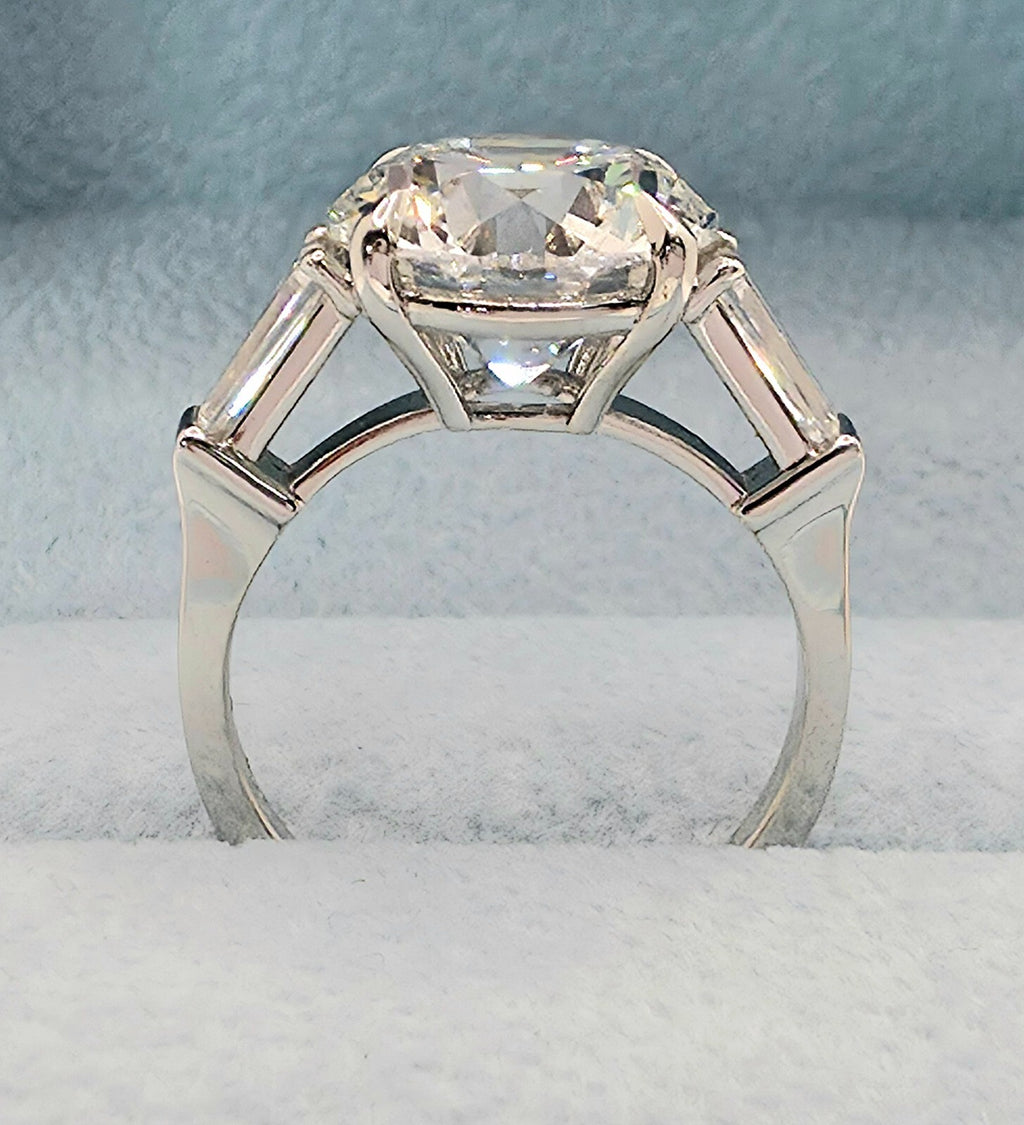5.60 Ct E VS1  IGI Lab Grown Round Diamond Engagement Ring Round 950 Platinum