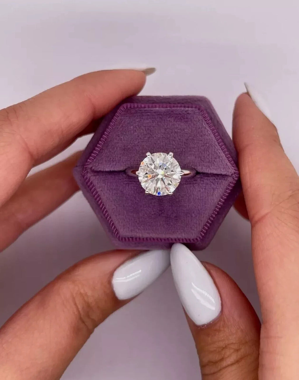 4.00 Ct E VVS2 Round Solitaire Lab Grown Diamond Ring IGI Certified