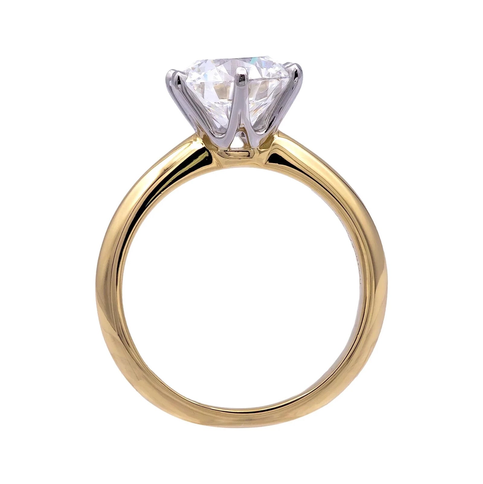 5.00 Ct G VS2 Round Solitaire 14k Yellow Lab Grown Diamond Ring IGI Certified