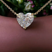 2.00 Ct D VS1 Lab Grown Heart Shaped Diamond Pendant 14k Gold IGI Certified