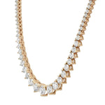 Load image into Gallery viewer, 5.75 Ct Lab Grown D VS Diamond Set Women Tennis Necklace In 14k Gold 17''