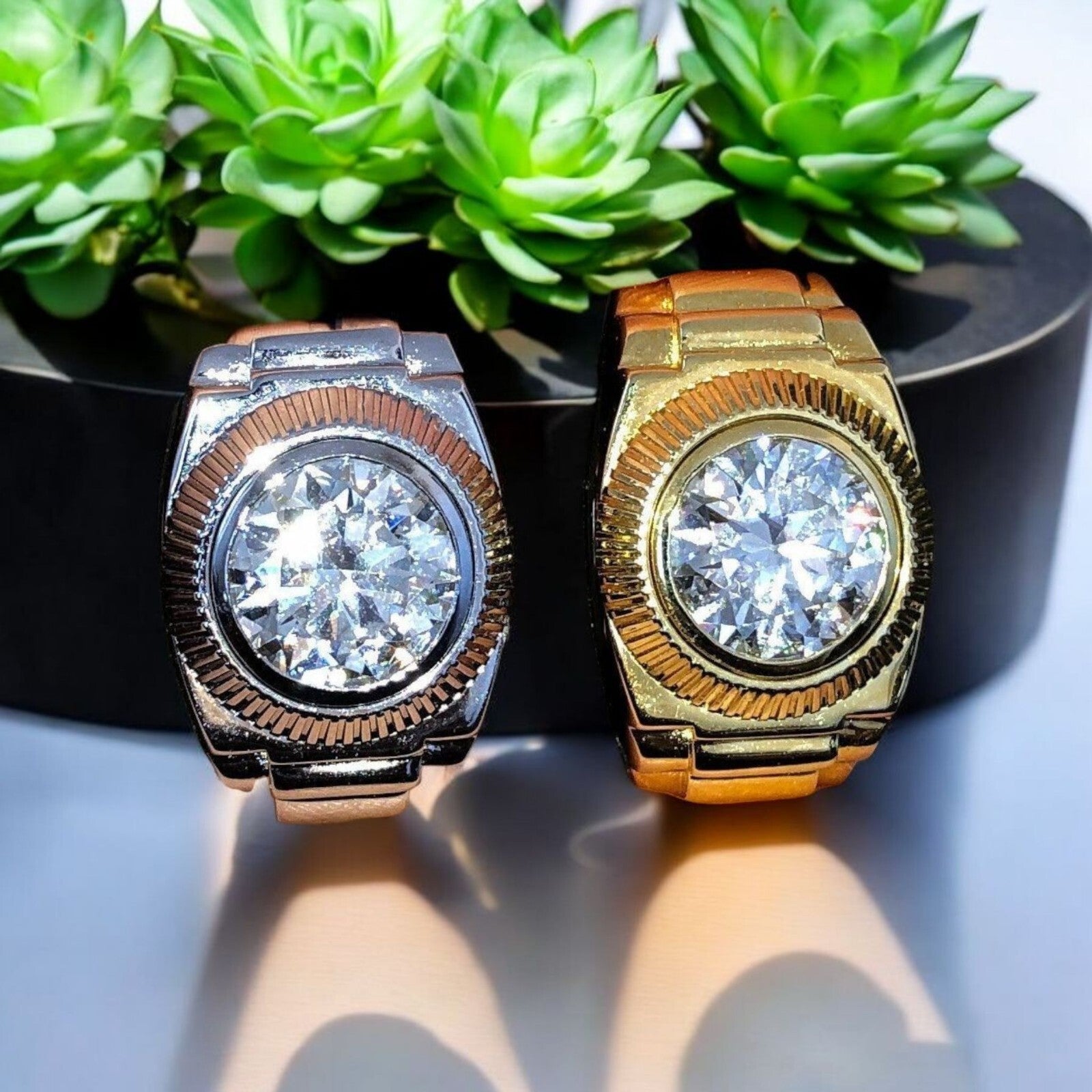 2.00 Ct D VS1 Lab Grown Round Diamond Men's Ring 14k White IGI Certified