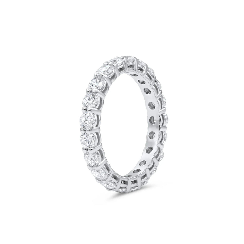 2.00 Ct Round Lab Grown Diamond Eternity Band Ring 14K White Gold FG VS