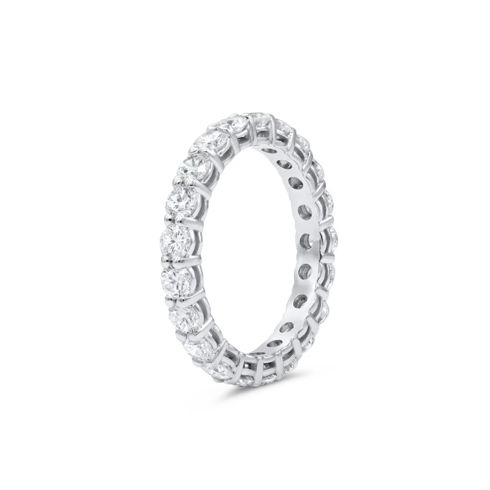 2.00 Ct Round Lab Grown Diamond Eternity Band Ring 14K White Gold FG VS