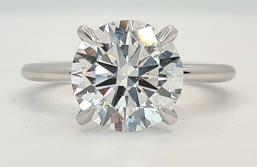 2.00 Ct D VS1 Round Solitaire Platinum Lab Grown Diamond Ring IGI Certified