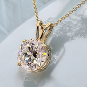 3.00 Ct D VS1 Lab Grown Diamond Solitaire Pendant 14k with Chain IGI Certified