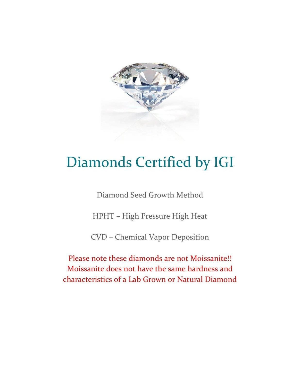 2.00 Ct F VS2 Round Lab Grown Diamond Pendant 14k Yellow Gold IGI Certified