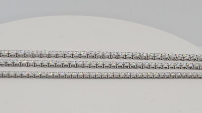 7.00 CTW D-E Color VS Round Lab Grown Diamond Tennis Bracelet, in white gold, 360 spin