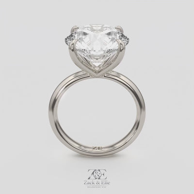 5.00 Ct E VS1 Round Brilliant Solitaire Diamond Ring, in white gold, 360 spin