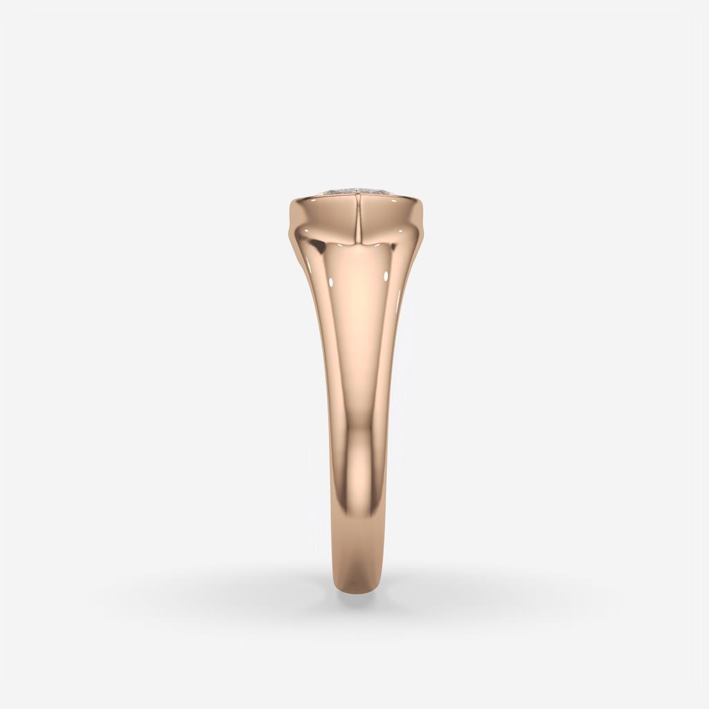 2.00 Ct E VS1 Marquise Solitaire Diamond Ring, in rose gold, side profile