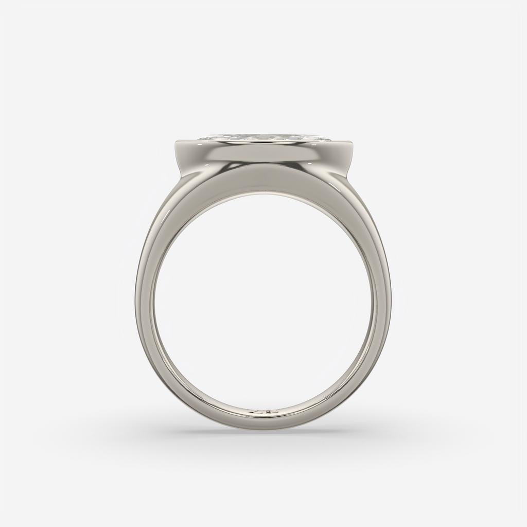 2.00 Ct E VS1 Marquise Solitaire Diamond Ring, in white gold, front view