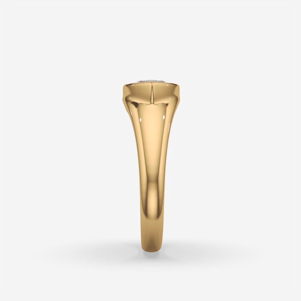 2.00 Ct E VS1 Marquise Solitaire Diamond Ring, in yellow gold, side profile