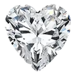 Heart shape lab-grown diamond