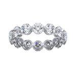 Load image into Gallery viewer, Shared Prong with Airline Setting Round Brilliant Eternity Band
