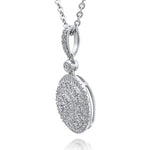 Load image into Gallery viewer, Halo Diamond Pendant in 14k White Gold (1 cttw)
